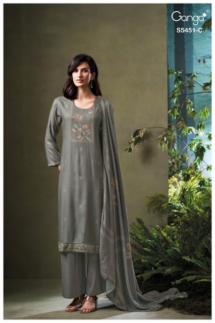 Ganga nasreen 5451 cotton dress materials wholesale dealer in bharuch